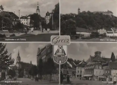 Greiz - u.a. Blick zum oberen Schloß - ca. 1965