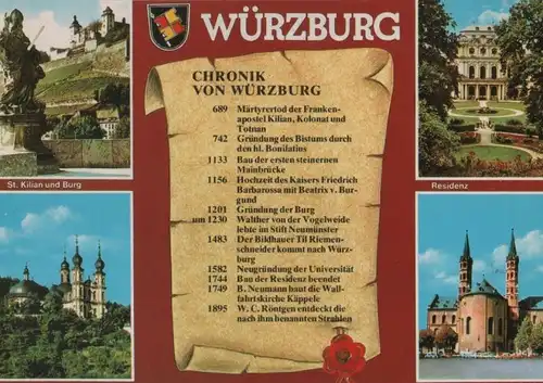 Würzburg - u.a. Residenz - ca. 1985