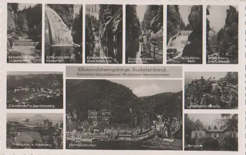 Elbsandsteingebirge - mit 11 Bildern - ca. 1940
