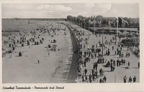 Lübeck-Travemünde - Promenade und Strand - 1959