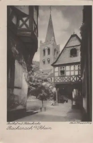 Bacharach - Posthof mit Peterskirche - ca. 1950
