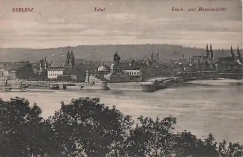 Coblenz - Koblenz - Rhein- und Moselansicht - ca. 1935