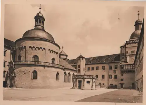 Würzburg - Festung Marienberg, Burghof - ca. 1955