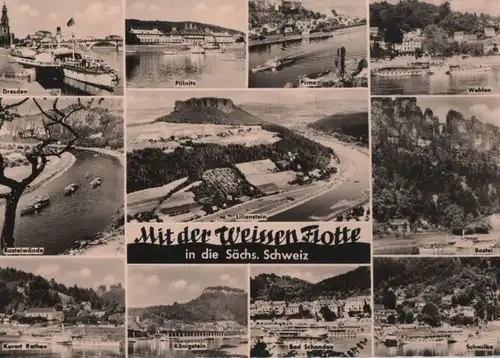 Sächsische Schweiz - mit der Weissen Flotte - 1961