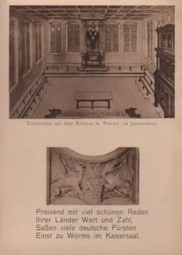 Worms - Kaiserstube auf dem Rathaus - ca. 1935