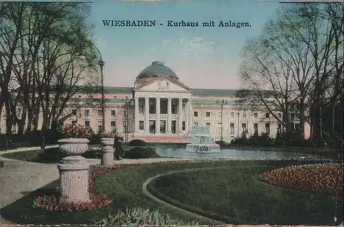 Wiesbaden - Kurhaus mit Anlagen - 1922