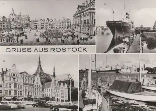 Rostock - u.a. Neuer Markt (Litho um 1840) - 1978