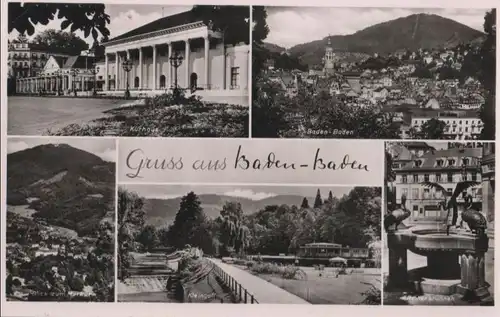 Baden-Baden - 5 Teilbilder - 1957