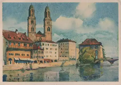 Schweiz - Schweiz - Zürich - Großmünster und Rüden - 1933