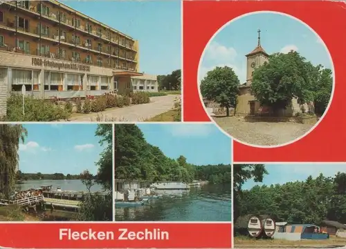 Rheinsberg-Zechlin - u.a. Wohnboote am Campingplatz - 1990