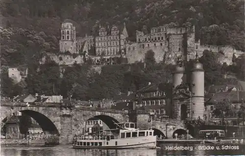 Heidelberg - Brücke und Schloss - ca. 1955