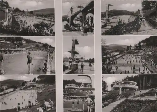 Bad Kissingen - Terrassen-Schwimmbad am Balinghain - ca. 1960