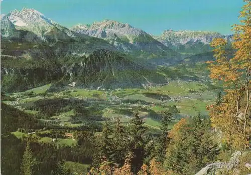 Schönau - mit Watzmann, Grünstein, Hochkalter und Reiteralpe - 1975