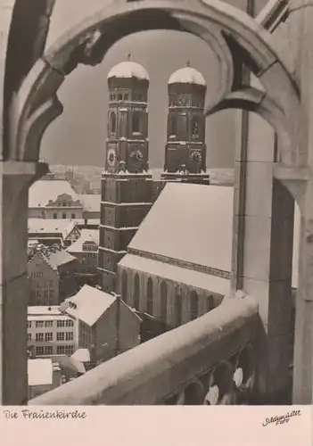München - Frauenkirche im Winter - ca. 1955