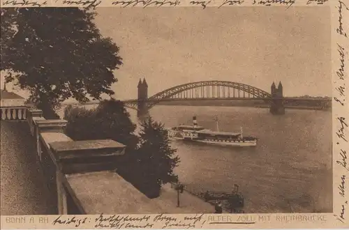 Bonn - Alter Zoll mit Rheinbrücke
