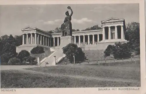 München - Bavaria mit Ruhmeshalle - ca. 1955