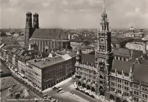 München - Rathaus mit Frauenkirche - 1967