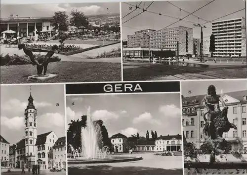 Gera - u.a. Terrassencafe auf dem Osterstein - 1977
