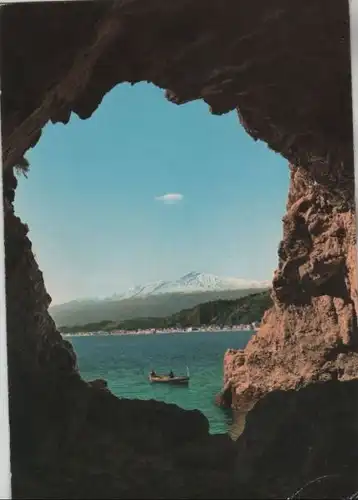 Italien - Italien - Taormina - Etna visto dalla grotta - 1985