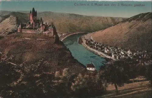 Cochem - von den 3 Kreuzen gesehen