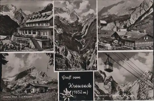 Kreuzeck (Wetterstein) - u.a. Alpspitze mit Kreuzalm - 1954