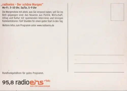 radioeins Der schöne Morgen