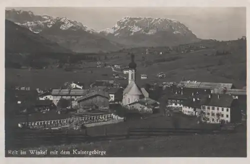 Reit im Winkl mit Kaisergebirge - ca. 1935