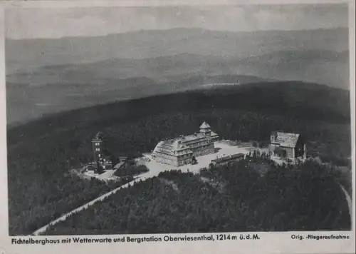 Fichtelberg - mit Wetterwarte und Berghaus - ca. 1950
