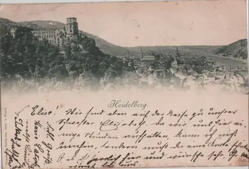 Heidelberg - Ansicht mit Schloss