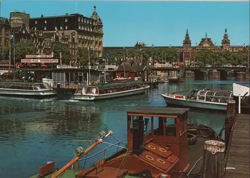 Niederlande - Niederlande - Amsterdam - Damrak met Centraal Station - ca. 1980