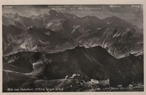 Nebelhorn - Blick gegen Süden - ca. 1950