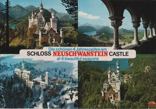 Schwangau Neuschwanstein - 4 Teilbilder - 1985