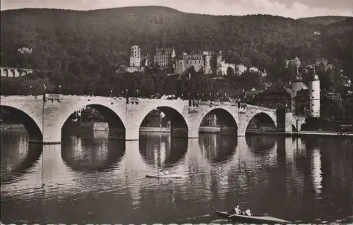 Heidelberg - Alte Brücke und Schloss - ca. 1960