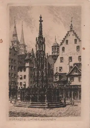 Nürnberg - Schöner Brunnen - ca. 1950