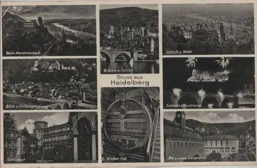 Heidelberg - u.a. beim Mondschein - 1935