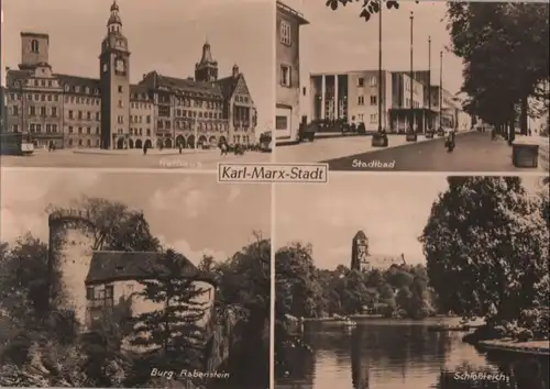 Karl-Marx-Stadt, Chemnitz - u.a. Rathaus - 1960