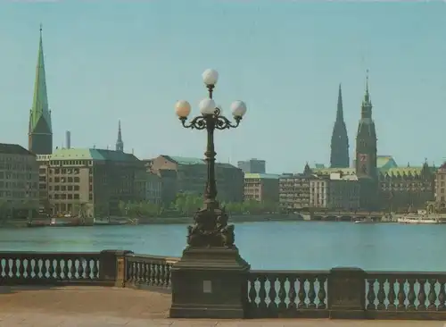 Hamburg - Binnenalster und Stadttürme - ca. 1980