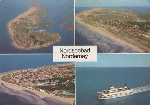 Nordseebad Norderney - 4 Luftbilder - ca. 1975