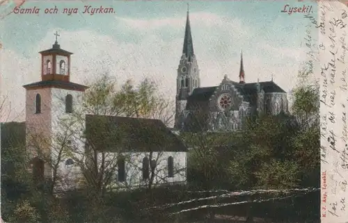 Schweden - Schweden - Lysekil - Gamla och nya Kyrkan - 1928