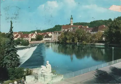 Landsberg - Lechbrücke gegen Stadtpfarrkirche - 1965