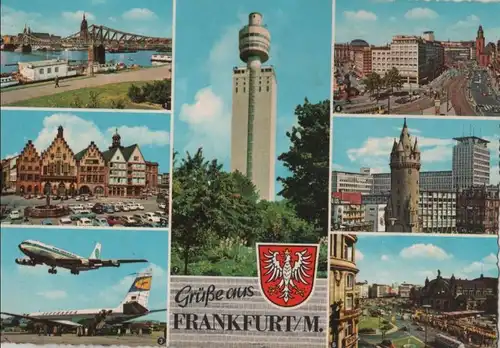 Frankfurt Main - u.a. Mainpartie am Eisernen Steg - ca. 1970