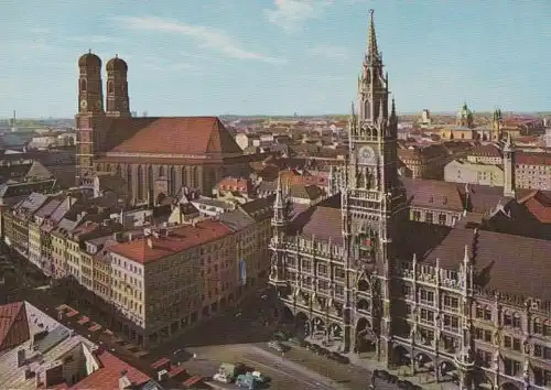 München mit Rathaus und Frauenkirche - ca. 1975