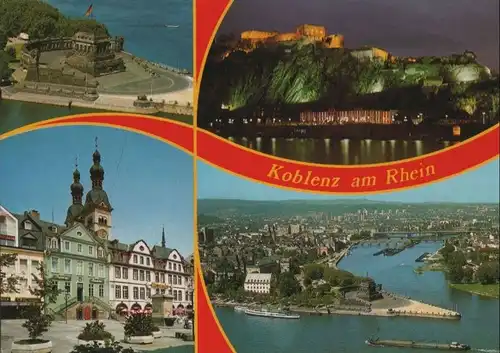 Koblenz - 4 Teilbilder - ca. 1980