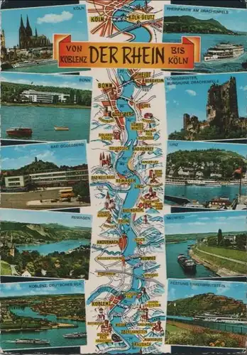 Rhein - u.a. Deutsches Eck in Koblenz - ca. 1970