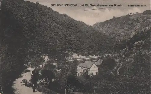 St. Goarshausen - Schweizertal mit Elisabethenblick - 1922