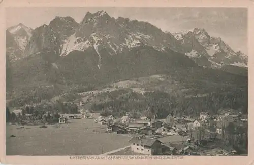 Untergrainau mit Zugspitze - ca. 1935