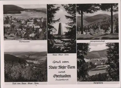 Oberhundem (OT von Kirchhundem) - Rhein-Weser-Turm - ca. 1965