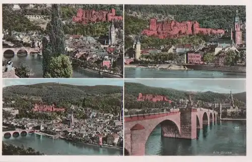 Heidelberg - 4 Ansichten - ca. 1955