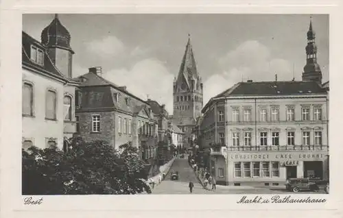 Soest - Markt und Rathausstraße - ca. 1945