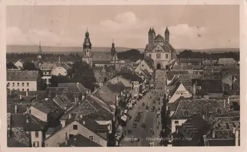 Speyer - Hauptstraße und Dom - ca. 1950